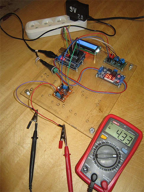 Проверка генератора отрицательного напряжения от ШИМ Arduino